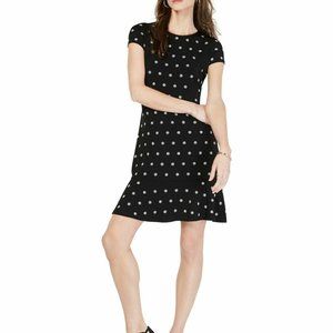 Michael Kors Womens Flower Stud Flounce Dress